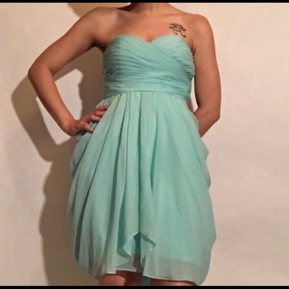 Mint Blue Green Bridesmaid Dress